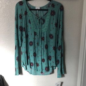 NWT XL Sunset & Sixth Peasant Blouse